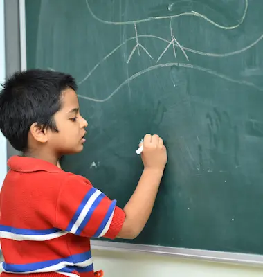 Visual art class at GD Goenka CBSE school in North Kolkata