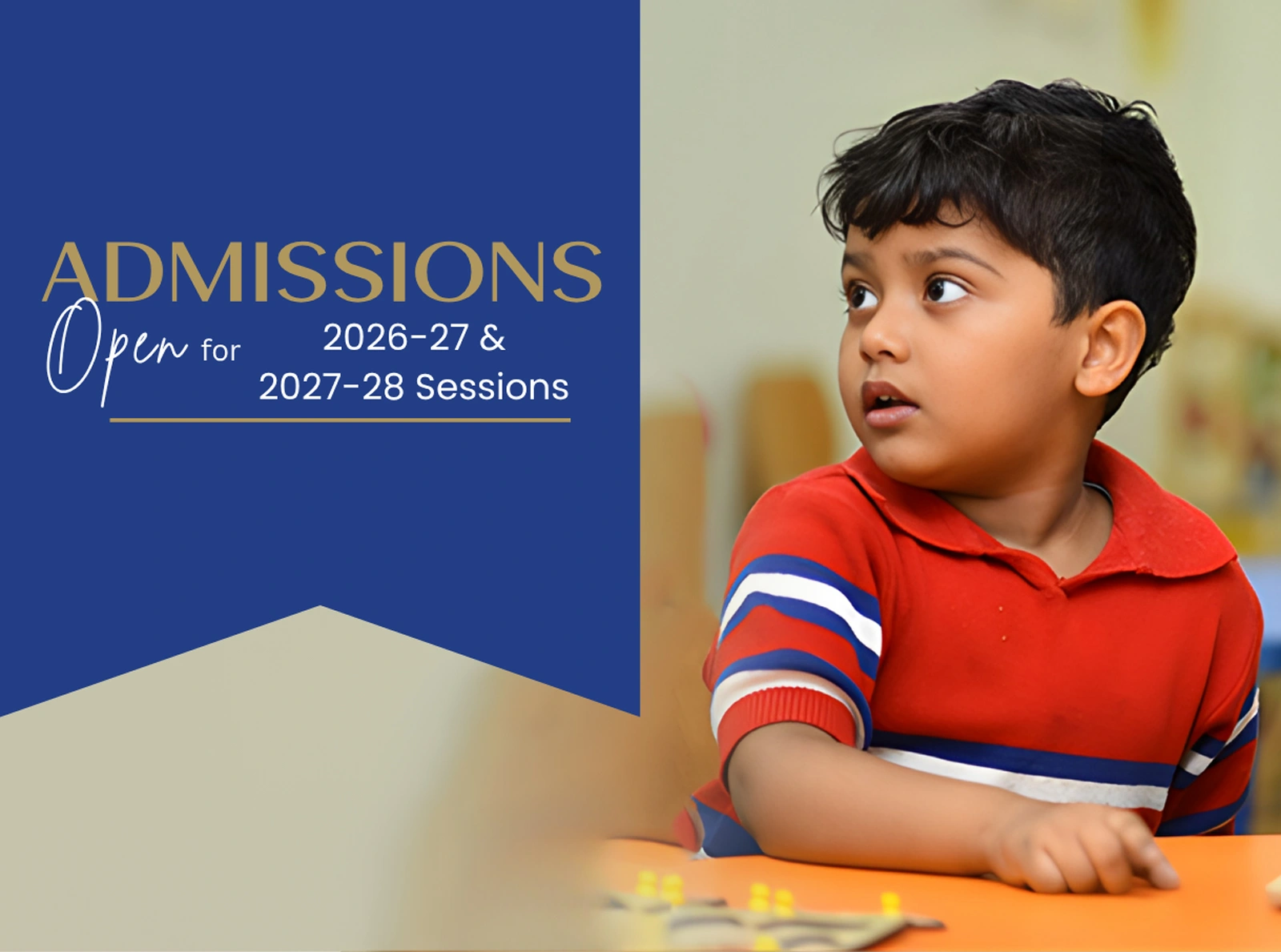 Mobile admission banner for GD Goenka CBSE school in North Kolkata