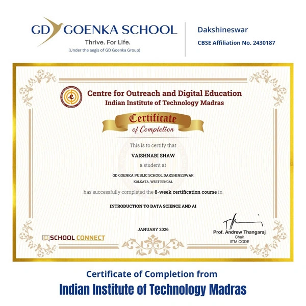 Proud Achievement: Our Students Excel in the IIT Madras CODE School Connect Program