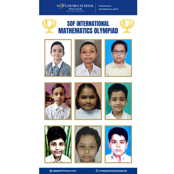 National rank holders at GD Goenka Public School - CBSE school in North Kolkata