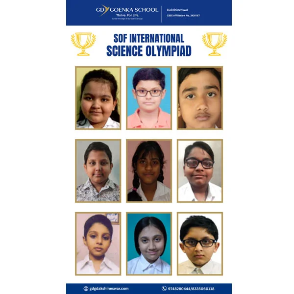 Olympiad achievement ceremony at GD Goenka Public School - CBSE school in North Kolkata