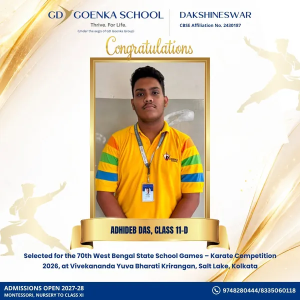 Young Karate Champions Shine at the 70th West Bengal State School Games 2026!