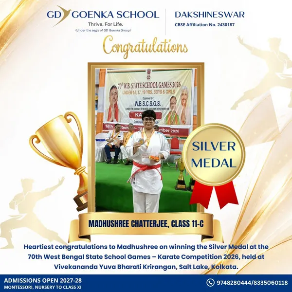 Madhushree Chatterjee Wins Silver at the West Bengal State School Games 2026!