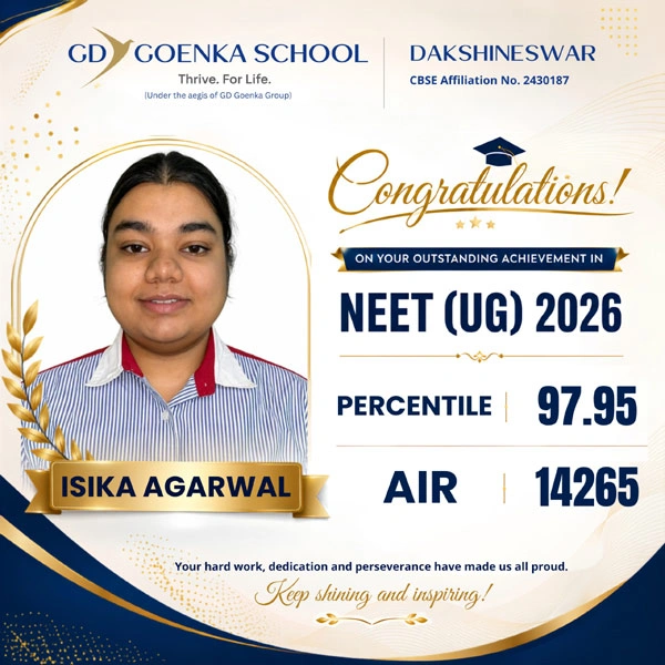 Neet Result 2026 - GD Goenka CBSE school in North Kolkata